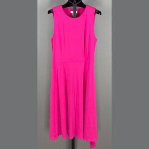 NEW Charter Club Dress Womens Medium pink fit flare classic colorful